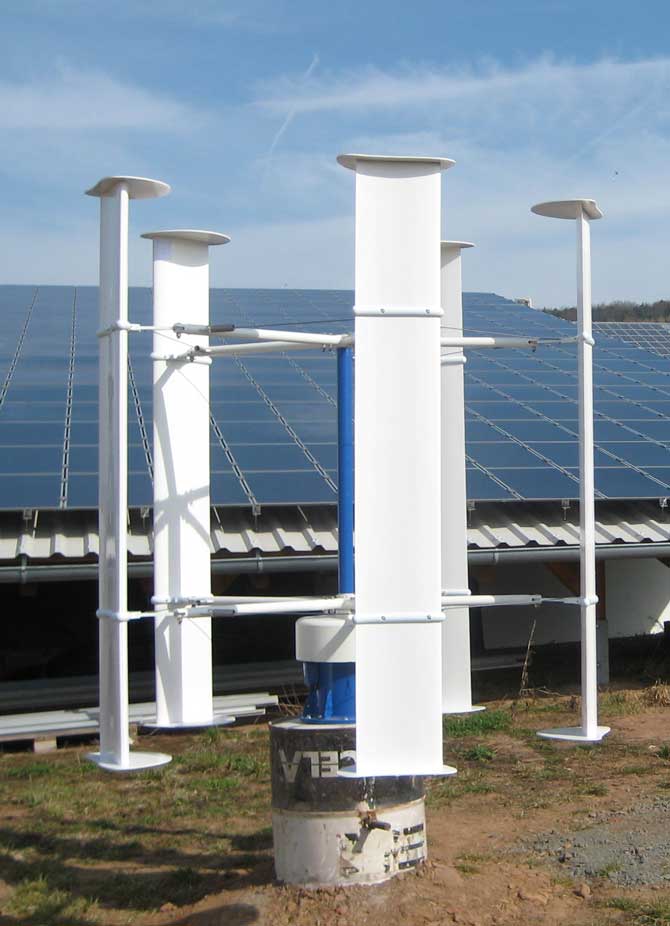 kleine vertikale Windkraftanlage mit 1kW, 5kW Windr�der, Windanlage